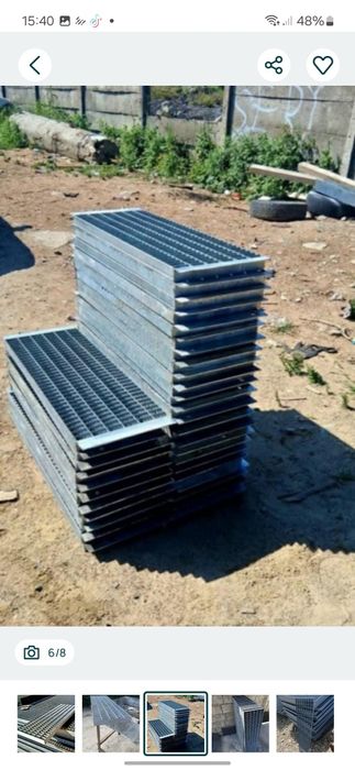 Trepte zincate antiderapante