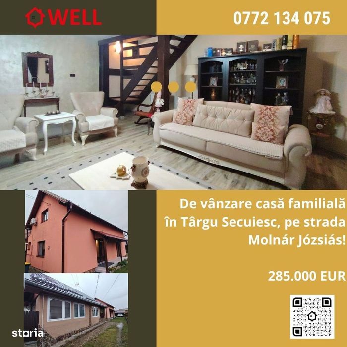 De vânzare casă familială în Târgu Secuiesc, pe strada Molnár Józsiás!