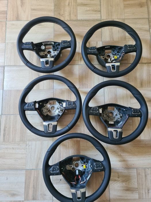 Volan piele/ perforata VW Passat B7 Golf Tiguan Caddy