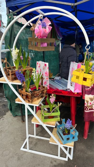 Деревянные корзинки для цветов