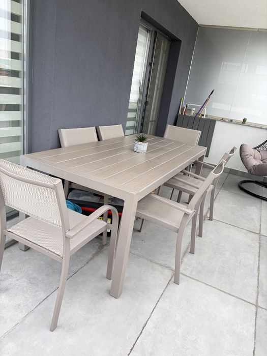 Set masa gradina/terasa cu 6 scaune