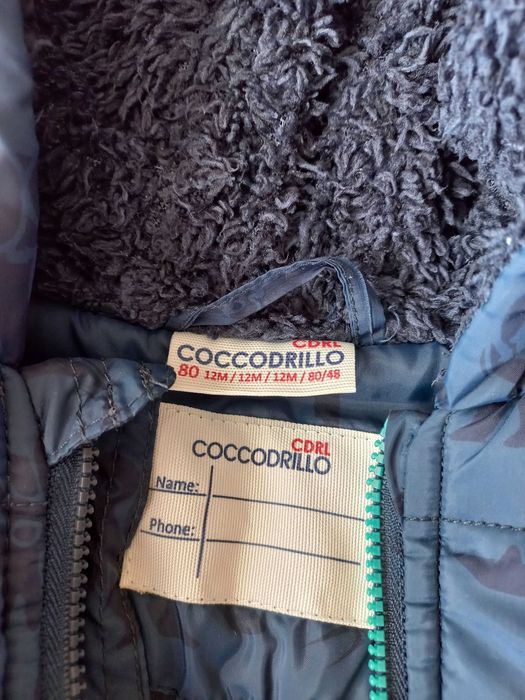 Детско зимно яке за момче Coccodrillo, размер 80, с качулка и ръкавици