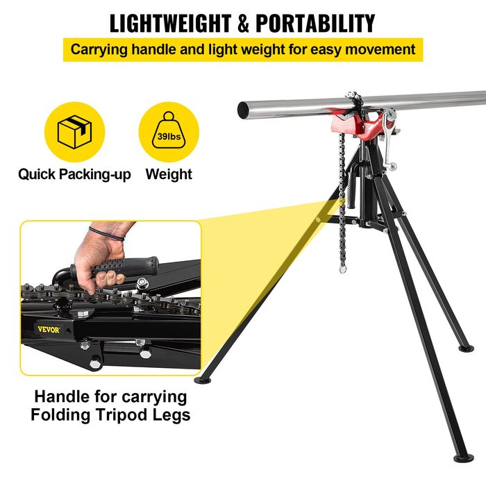 Suport Ajustabil pentru tevi 3-127mm Pliabil Otel 925mm