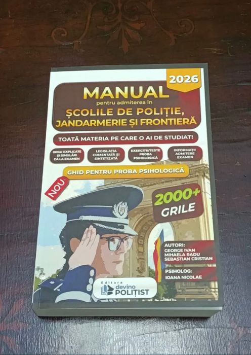 Manual pentru admiterea la școlile de Politie și Jandarmerie 2026- PDF