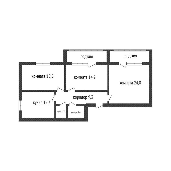 Продается 3 х квартира по ул. Чкалова