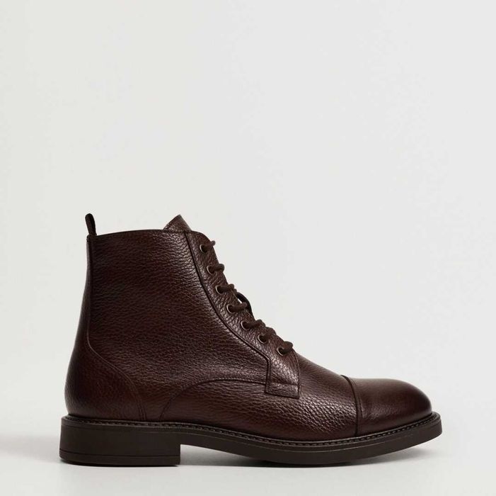 Мъжки боти от естествена кожа Mango