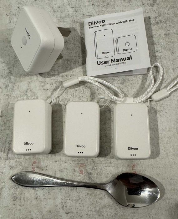 Diivoo интелигентен температурен сензор за дома, Alexa, 3 броя
