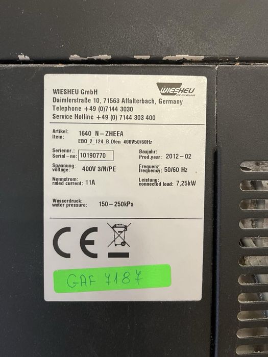 Подова пещ Wiesheu