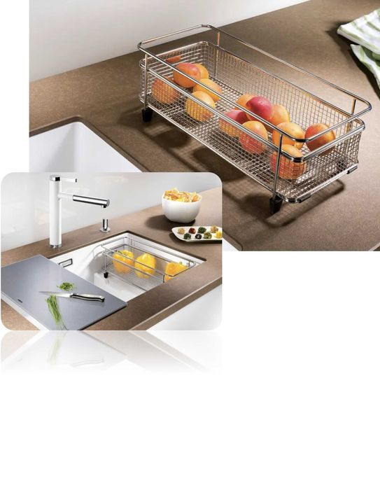 Кухненска мивка BLANCO SUBLINE 700-U Level + кошница неръждаема ст.