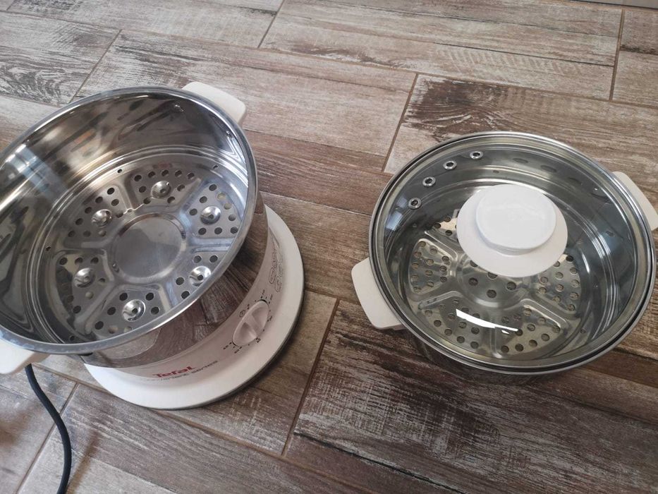 Aparat de gătit cu aburi Tefal, 2 vase, 6 L, inox - CA NOU