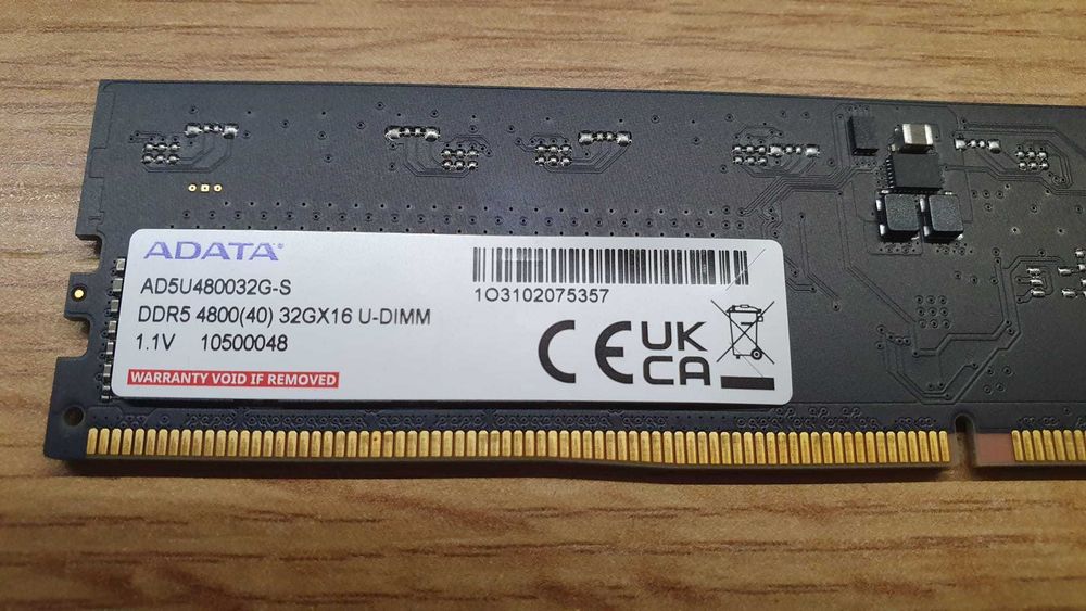 Memorie desktop ADATA, 32GB DDR5, Single Channel, 4800MHz, CL40