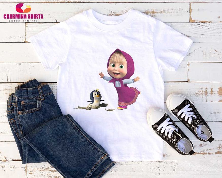 Дестки тениски с Маша и Мечока/ Masha and Bear