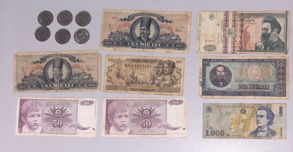 Bacnote si monede vechi