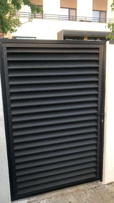 Garduri din panouri stil jaluzele, sipca metalica, tabla, plasa si BCA