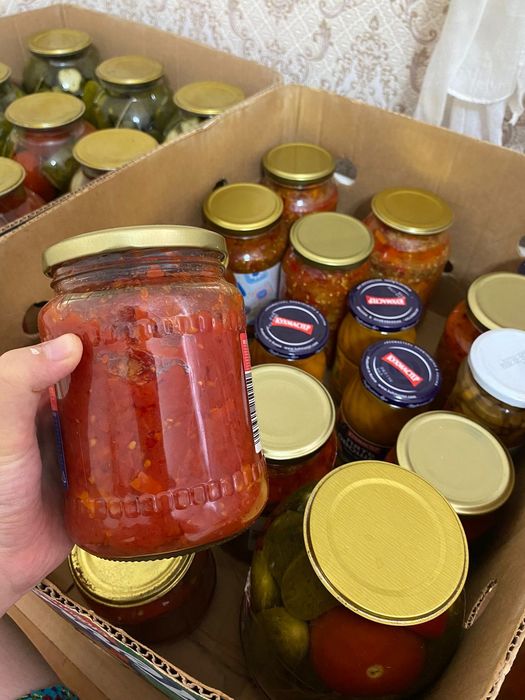 Аджика , компот, огурцы,помидоры