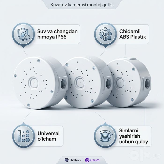 Монтажная коробка для камер видеонаблюдения коробка распределительная