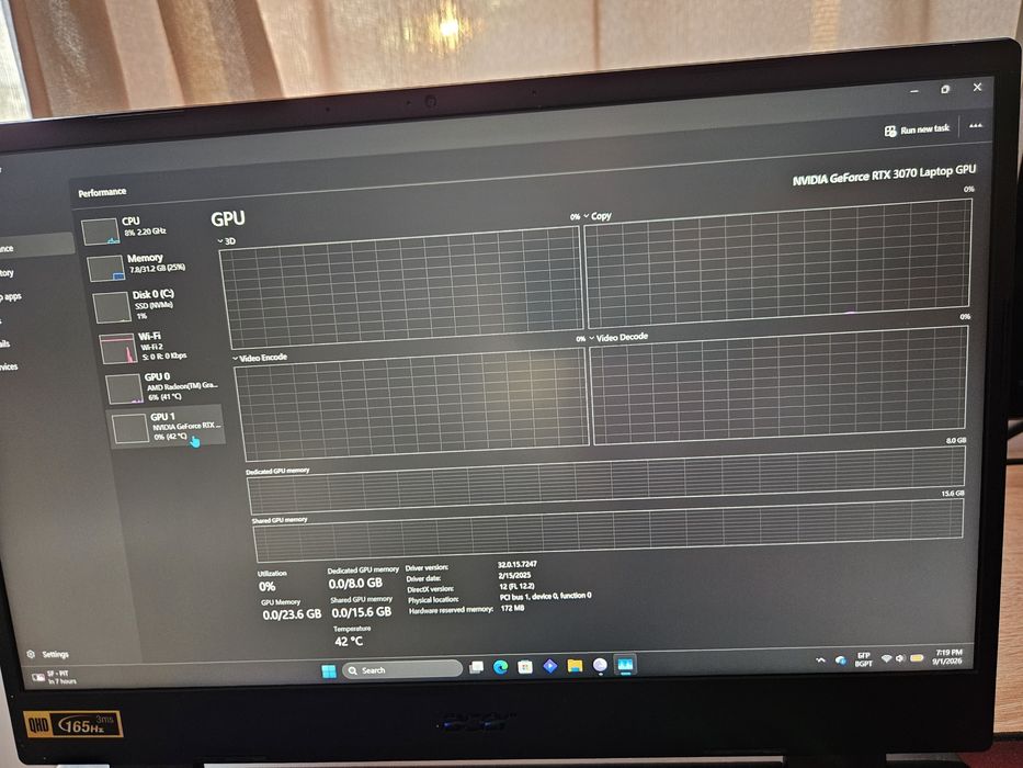 Acer nitro 5 RTX 3070