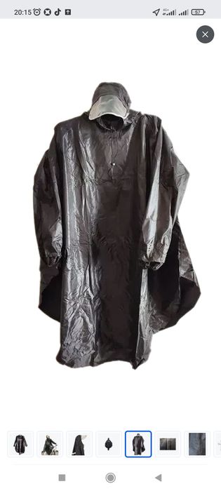 Дождевик пончо с козырьком