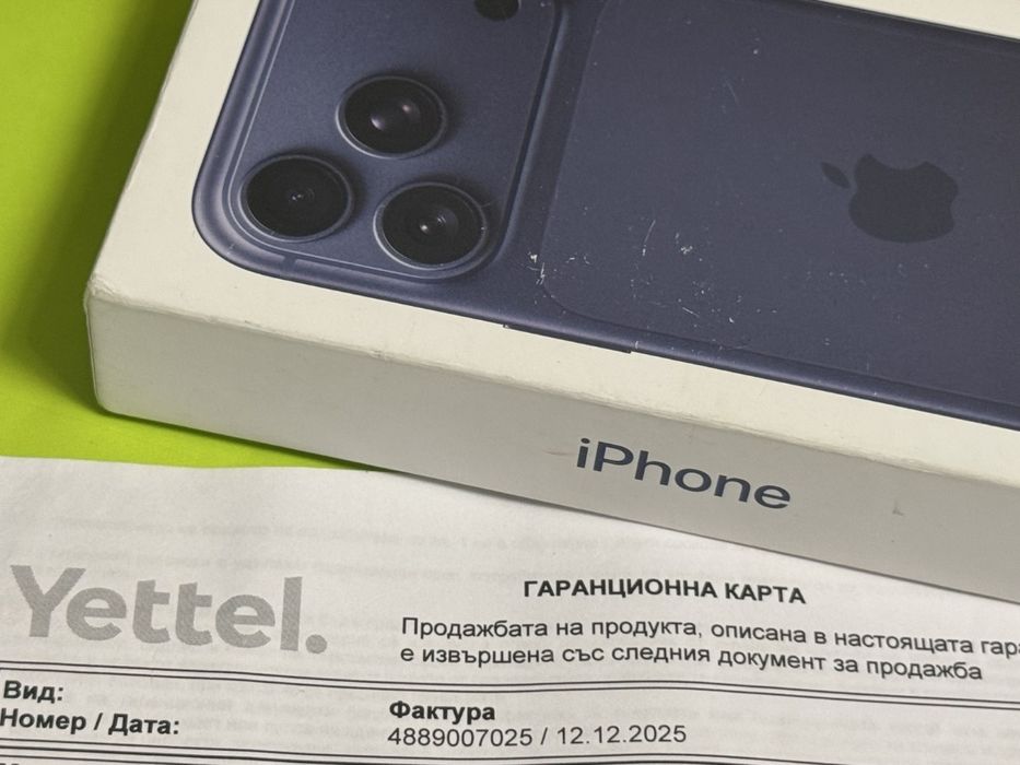 ЗАПЕЧАТАН 256GB iPhone 17 Pro Гаранция Yettel 2028г. Blue | Син