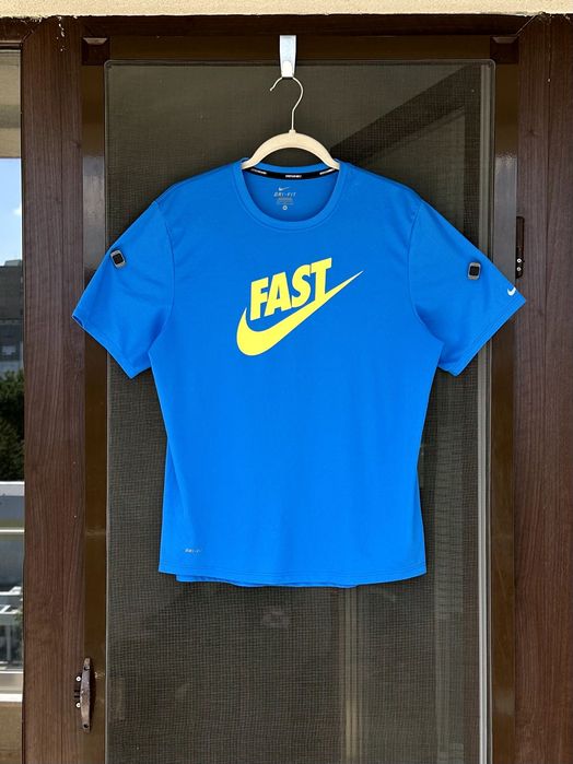 Мъжка тениска Nike Running (Dri-Fit) - размер М, Отлично състояние