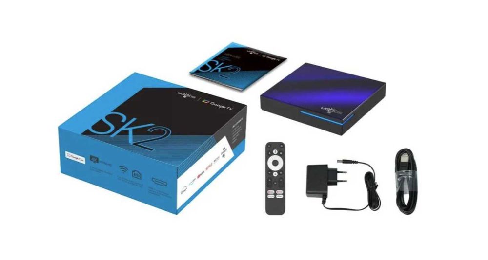 Нов сертифициран Google TV box Ugoos SK2 4Gb/32Gb Wifi 6/ BT 5.2 LAN