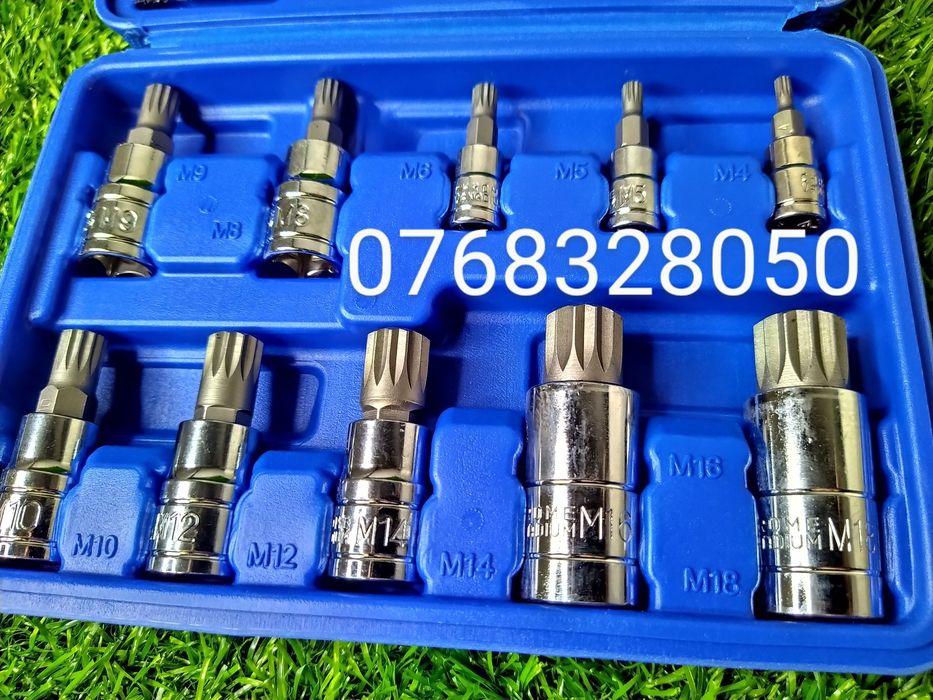 SET BITI M SPLINE  1/2 1/4 10 Piese, Material de Inaltă Calitate