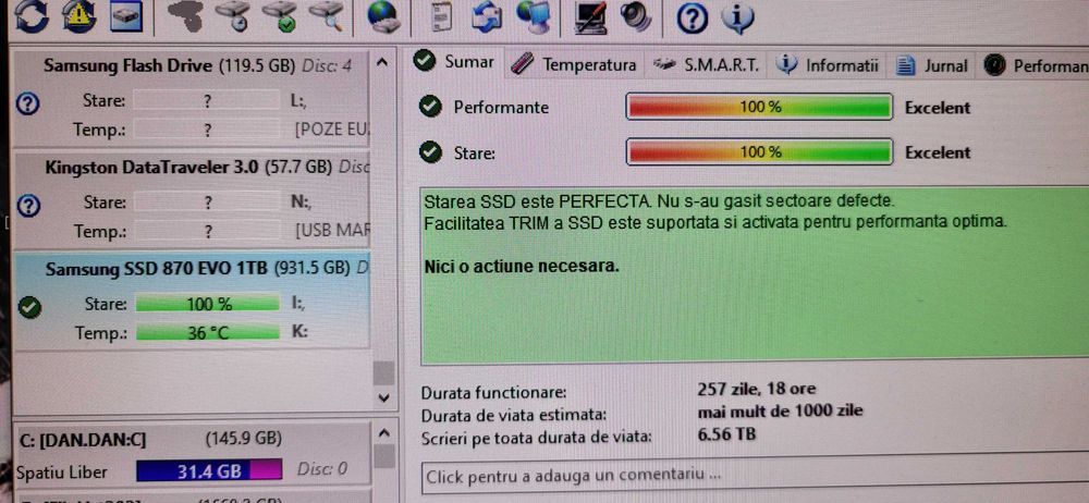 amsung SSD 1TB 870Evo fuctional