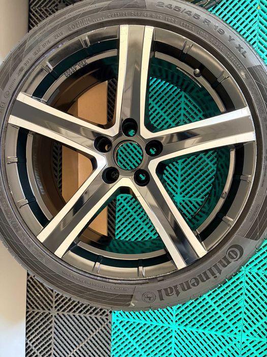Jante cu anvelope vara 245 45 R19 Continental Sportcontact 5 dot19 7mm Bmw X3 X4 F25 F26 stare foarte buna