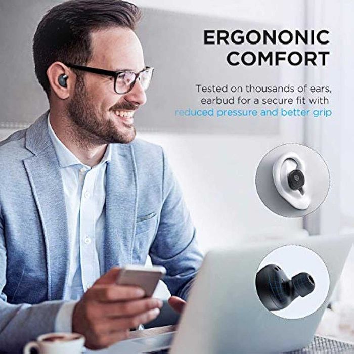 Безжични слушалки BOMAKER, Bluetooth 5.0 стерео, драйвери с дълбок бас