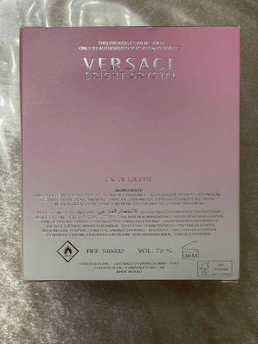 Versace Bright Crystal Eau De Toilette 90 ml