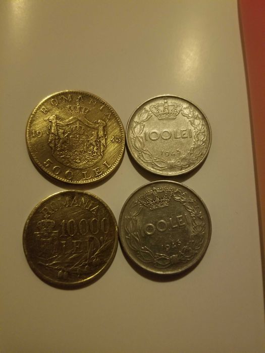 Monede de 100lei din 1943 cu Mihai I Regele.