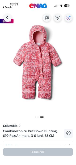 Combinezon Columbia 6-12 luni