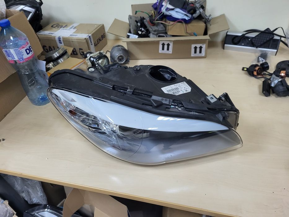 РЕМОНТ Смяна на стъкло на фарове BMW 5 F10 F11 remont smqna na styklo