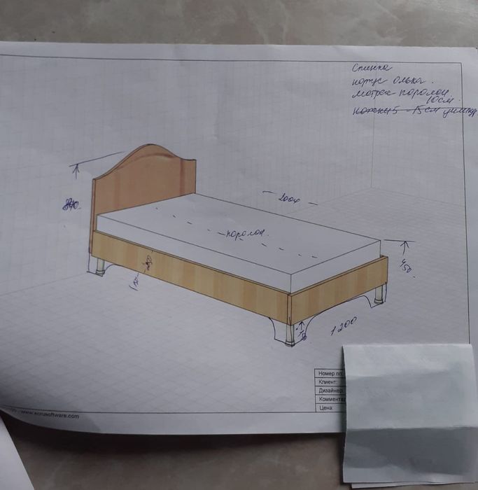 Кровать + матрас