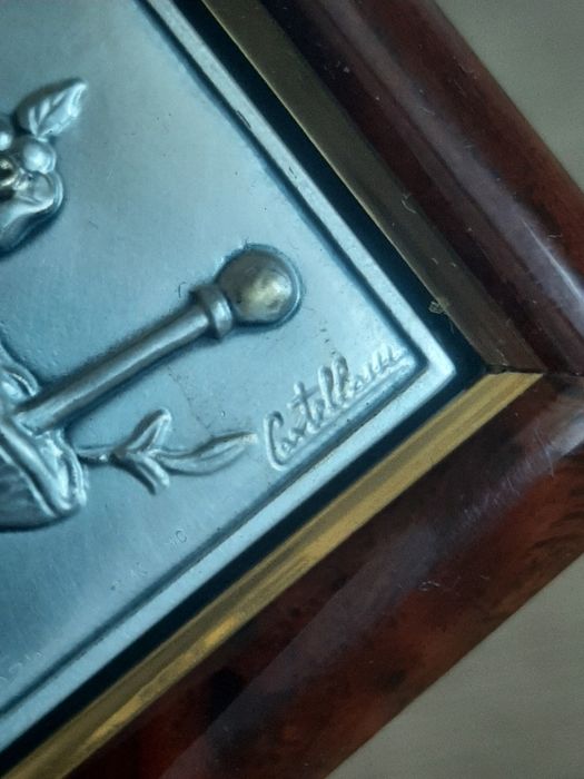Casetă bijuterii ACCA Italia – Lemn prețios și Argint 925 (Basorelief), Castellani