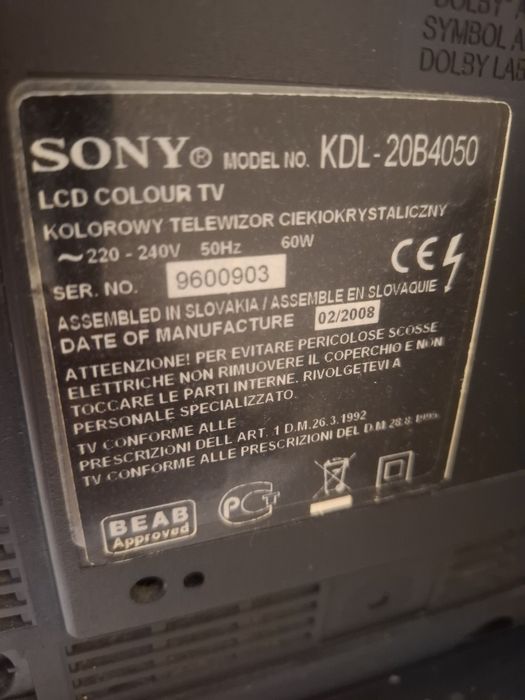 Продам телевизор Sony