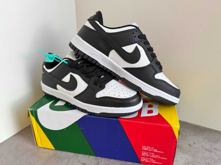 Adidași Nike AIR Dunk Panda, Unisex, NOI - Cu Cutie / Accesorii