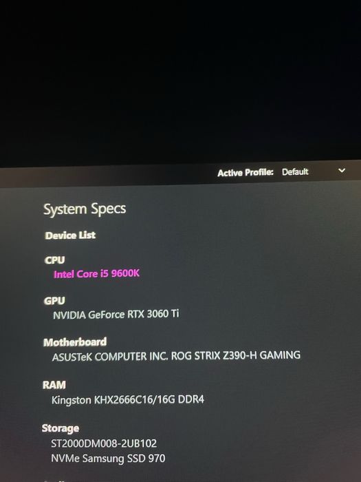 PC Gaming i5-9600K + RTX 3060 Ti + AIO Corsair | ROG STRIX | NZXT H510i