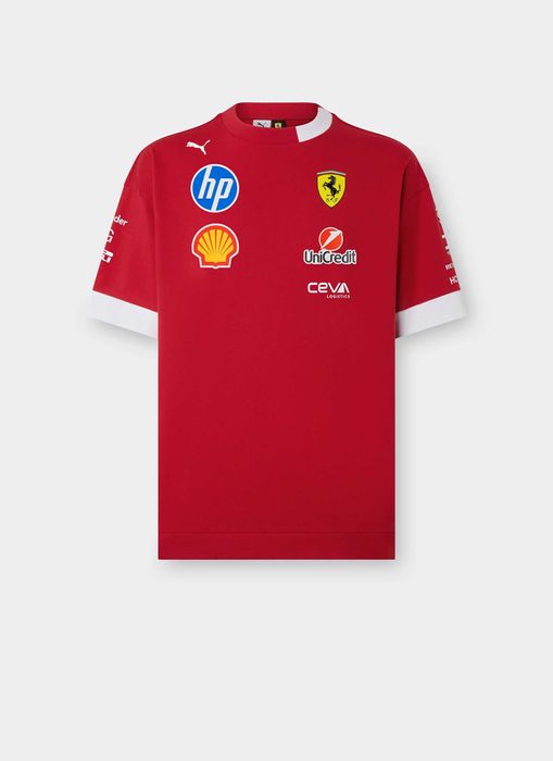 Scuderia Ferrari 2025 Drivers Oversized T-Shirt - Red