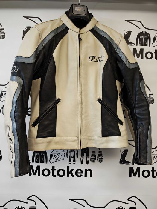 Geaca moto piele + blugi moto dama FLM marime 38