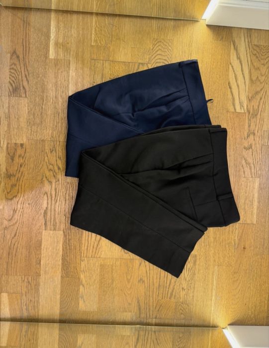 SET Perechi NOI de pantaloni drepti / office (negri/bleumarin)