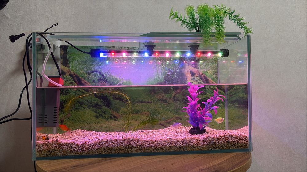 Продам аквариум с рыбами 35 литров