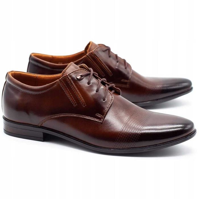 Vand pantofi elegant/business, culoare cognac, piele naturala, mas.45