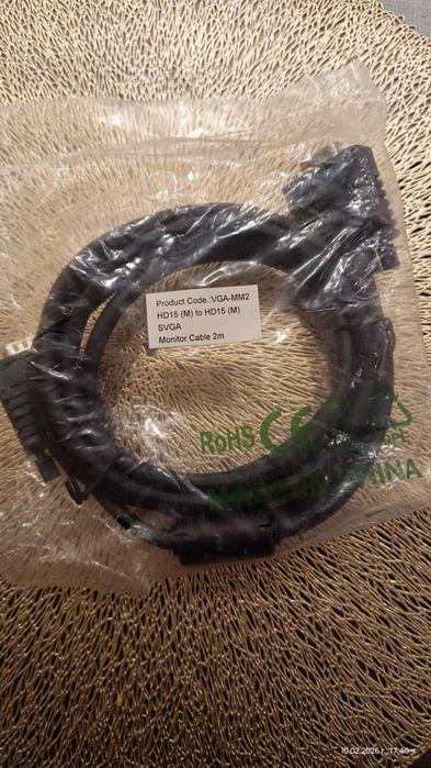 Monitor Cable 2m VGA-MM2 HD15 SVGA