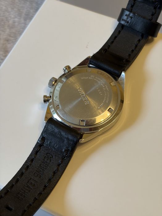 Ceas Seiko cronograf curea piele