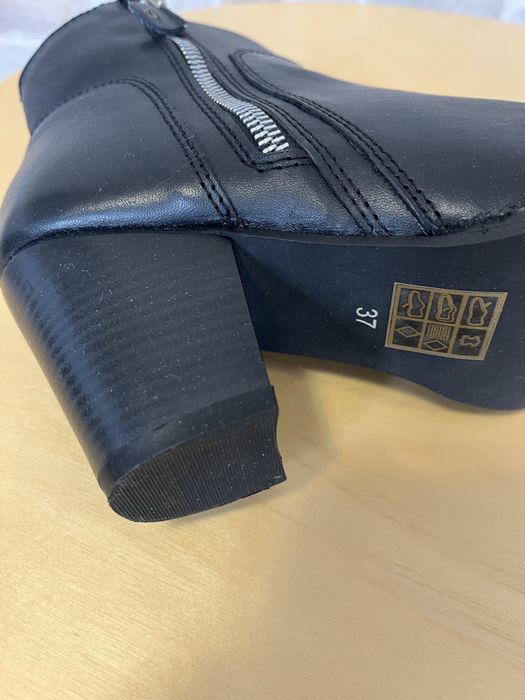 Ghete dama piele  naturala noi,toc 7 cm