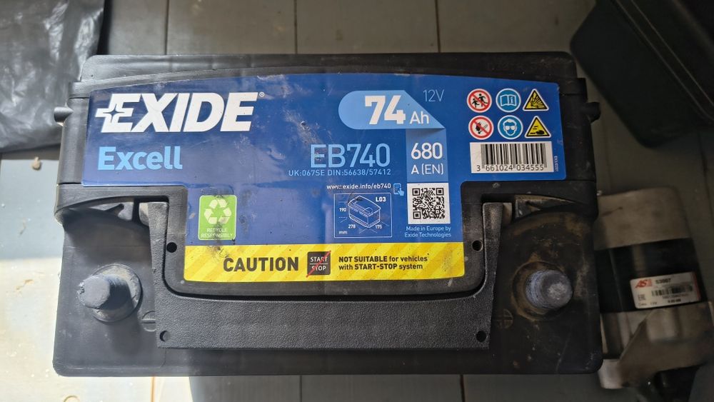 Акумулатор Exide 12V 74 ah