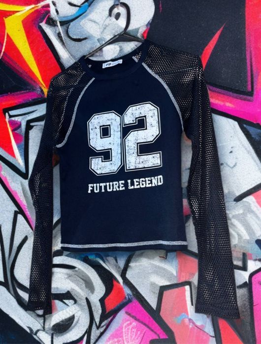 Женский черный лонгслив