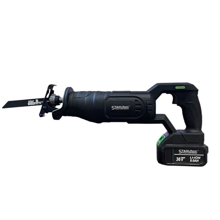 НЕМСКИ Акумулаторен Саблен Трион STAHLMAYER 36V + ЛЕД ФЕНЕР