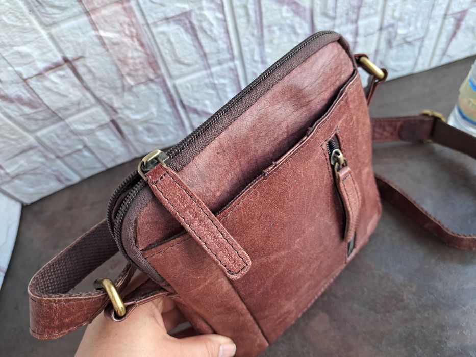 Мъжка чанта,малка кожена чантичка-естествена кожа